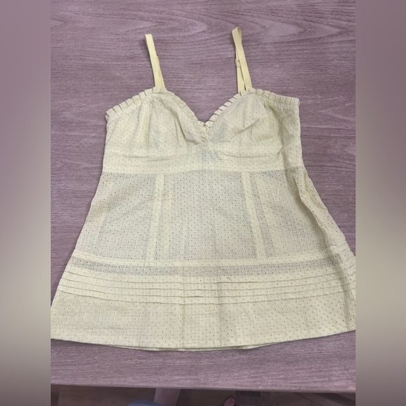 Marc By Marc Jacobs Tops - Marc by Marc Jacobs yellow eyelet  blouse size 2